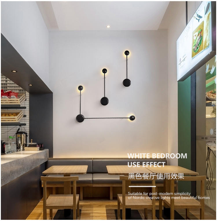 NOUVEAU art Dots applique murale moderne LED salon applique nordique créatif allée luminaires noir blanc moderne applique
