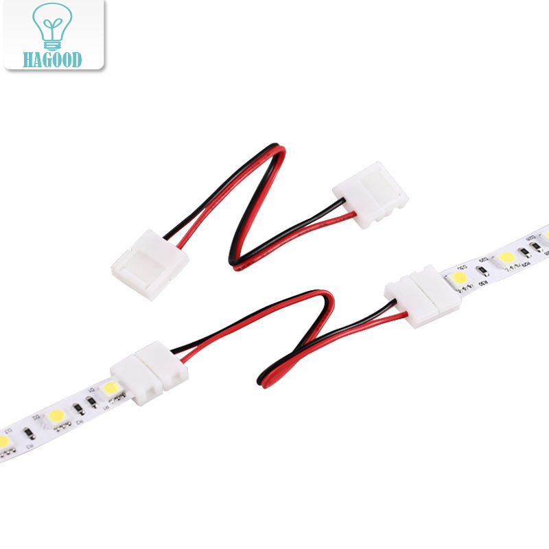 Connecteur de bande Double LED 2pin 10mm avec connexion sans fil pas besoin de connecteur de soudure/soudage pour bande LED 5050/5630