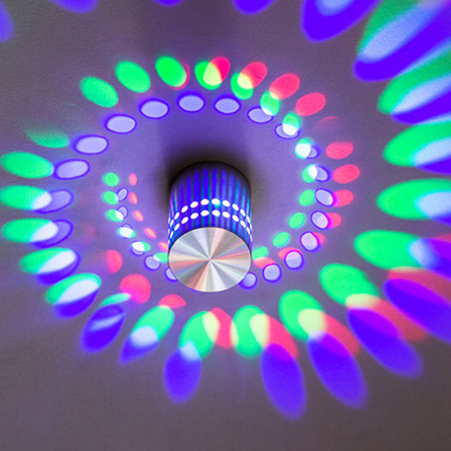 2023 pas cher prix nuit lumière spirale trou RGB LED mur led lumières décoratives