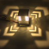Applique murale LED 3W AC85-265V nouveautés lampes murales lumineuses à trou carré pour décoration d'escalier de loft