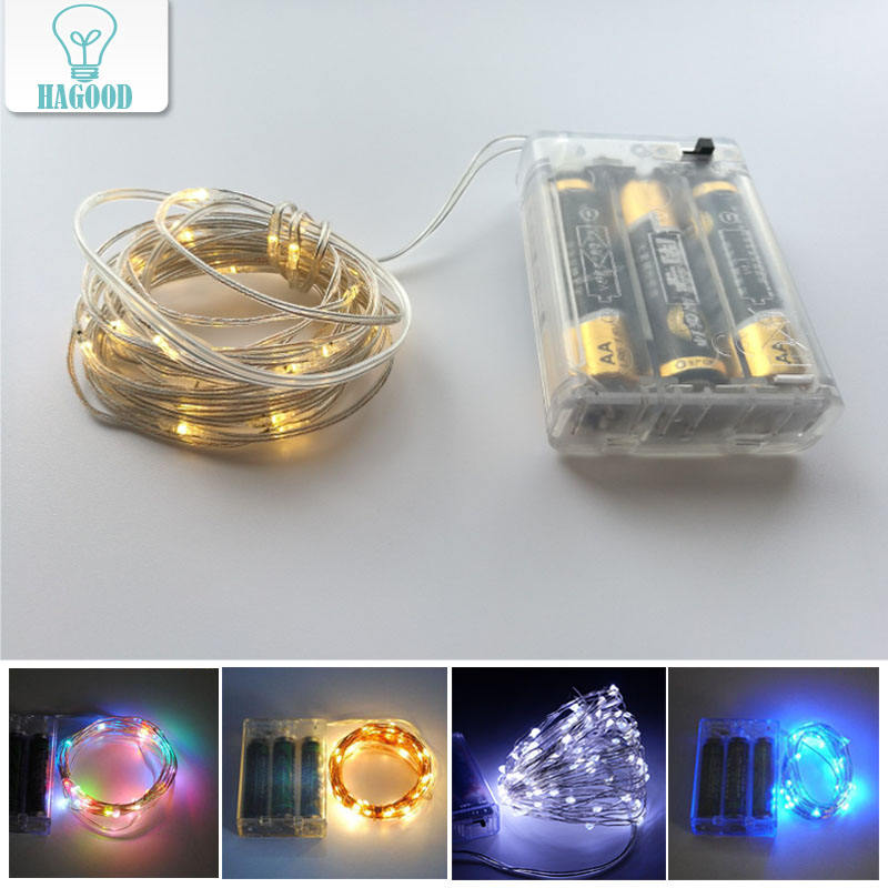 Guirlande lumineuse en fil de cuivre guirlande LED 2M avec lampe de fée pour les lumières de fête de guirlande extérieure et décor de noël du nouvel an