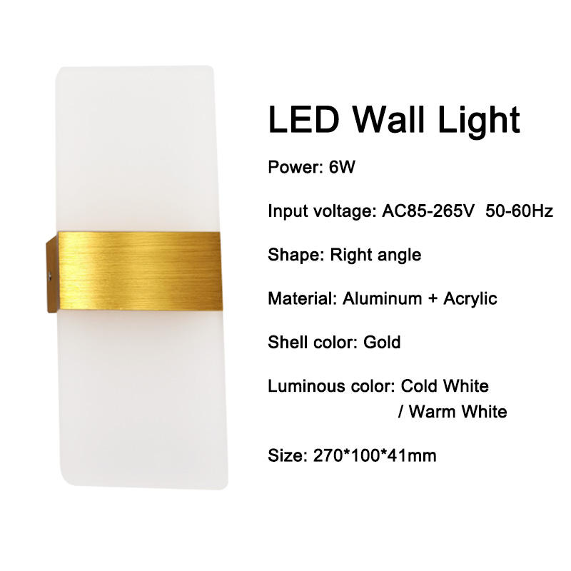 Moderne mur LED lampe minimaliste intérieur luminaire appliques murales escalier 6W 10W chambre chevet salon maison couloir éclairage