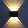 Lampe de mur LED ovale noire 4W éclairage extérieur imperméable d'applique de porche de jardin