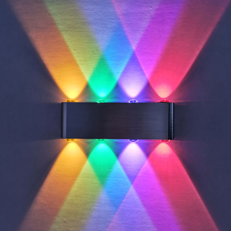 8W Simple Nordice style économie d'énergie lumière intérieure vers le bas en aluminium RGB LED applique lampe escalier lumière couloir lumière