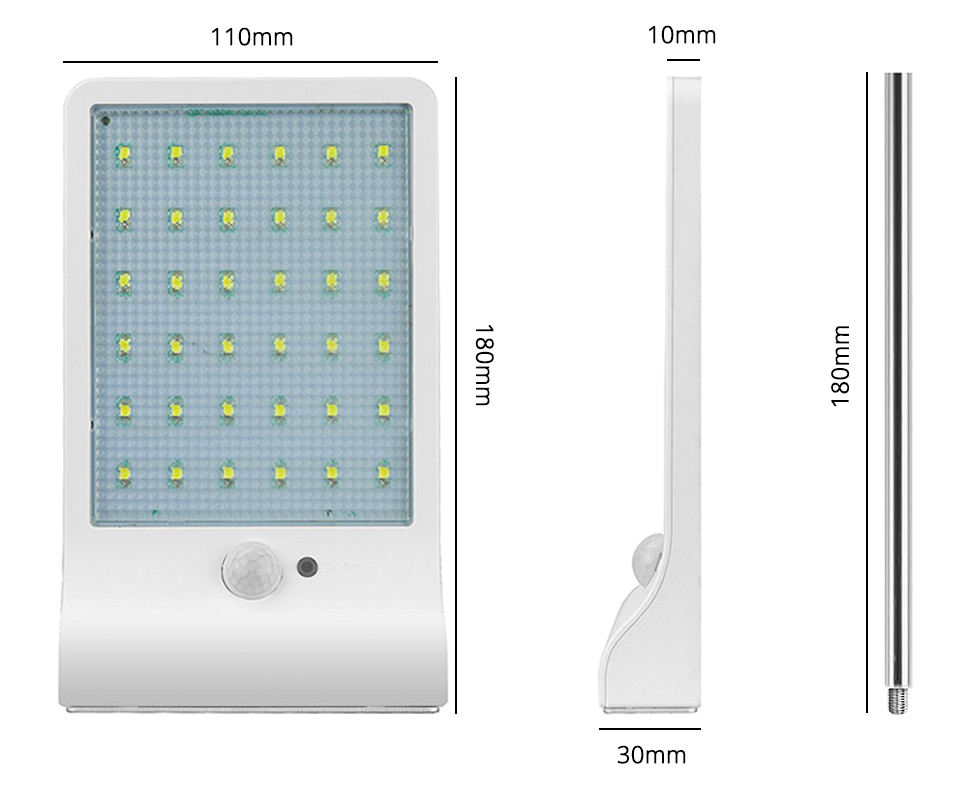 LED COB lumière solaire capteur de mouvement extérieur applique murale étanche lampe de jardin projecteurs voie d'urgence rue lampe de sécurité