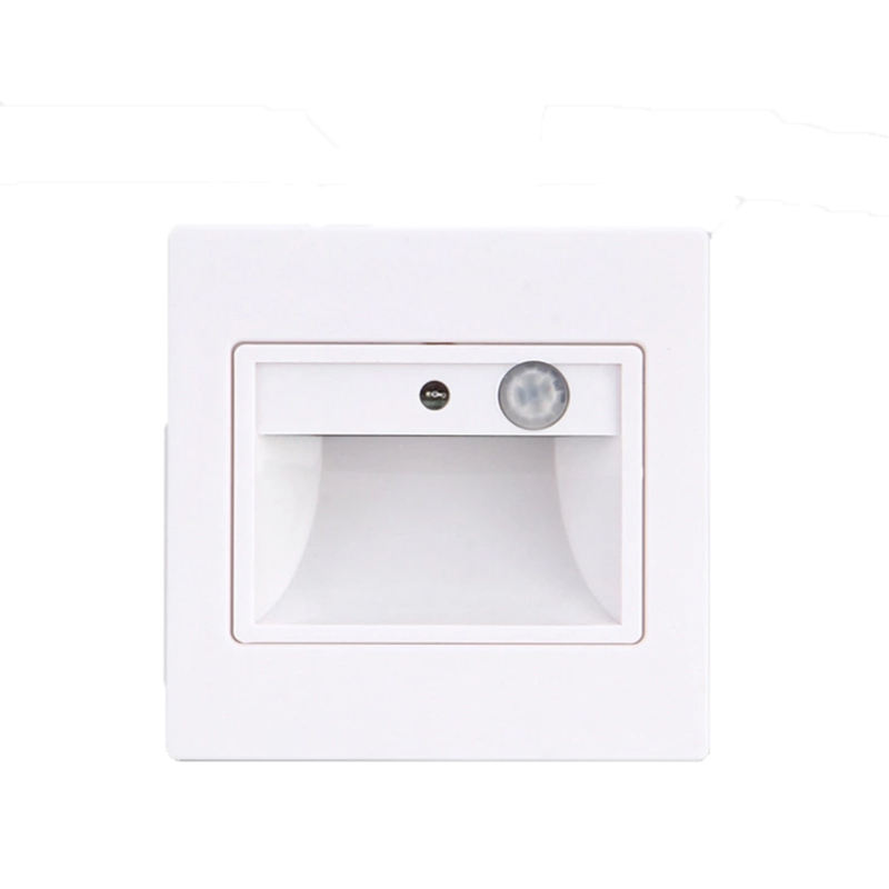 Vente chaude Détecteur de mouvement PIR + Capteur de lumière LED Step Stair Lights Encastré Coin FootLamp En Stock
