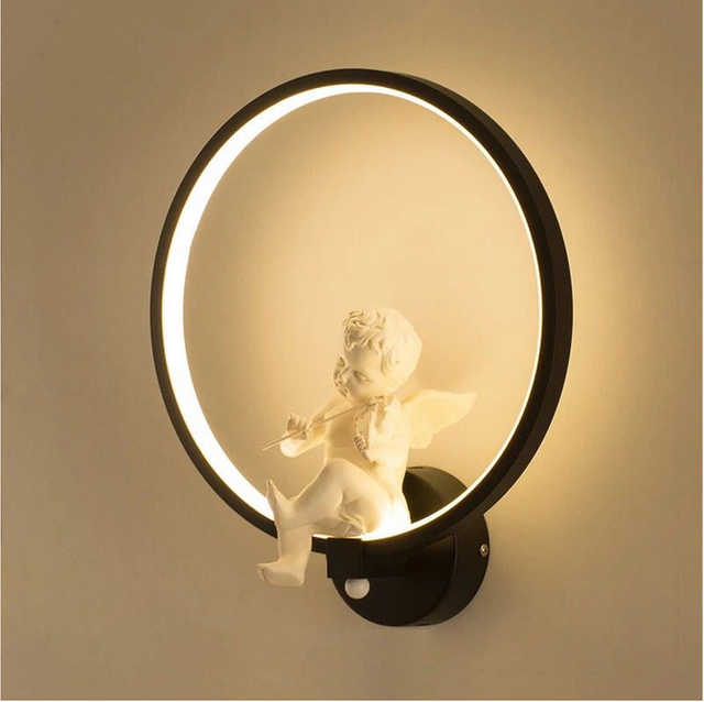 Nouvelle arrivée moderne led applique fantaisie applique murale art anneau lumière support mural pour hôtel lumières intérieures