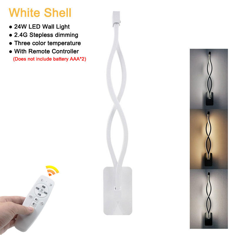 21W LED Appliques Murales Art Porche En Aluminium Décoration Lampe 2.4G Trois Couleurs Dimmable avec Contrôleur De Chevet Éclairage Lumineux