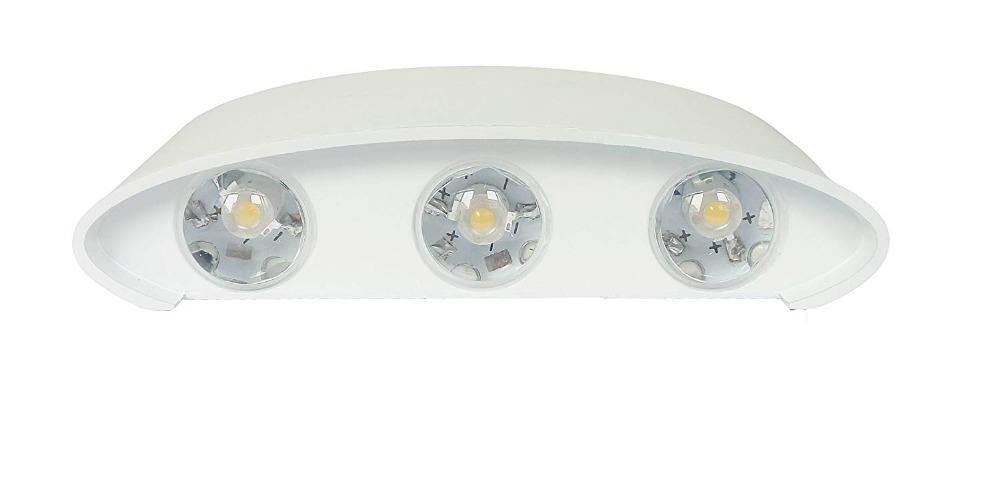 Hagood White 6W Led Wall Sconce Meilleur éclairage extérieur étanche pour applique de jardin