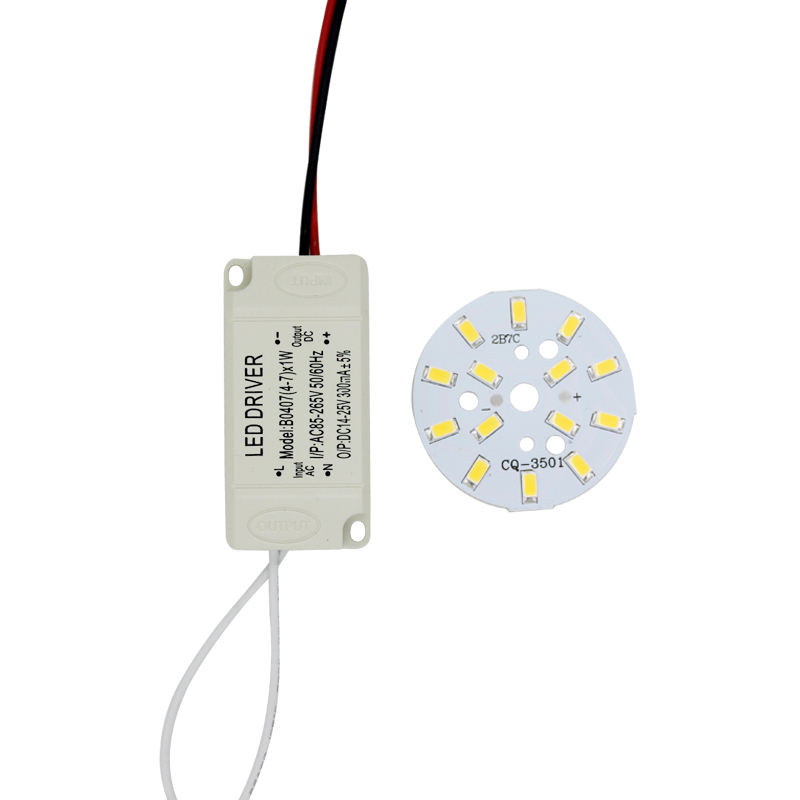 3W 5W 7W 9W 12W 15W 18W 24W SMD5730 puce à diode électroluminescente + coque en plastique LED alimentation du pilote pour plafonnier LED