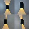 Étanche IP65 moderne mur led lampe 12W Dimmable LED escalier applique lumière pour salon couloir fond lumière AC85-265V