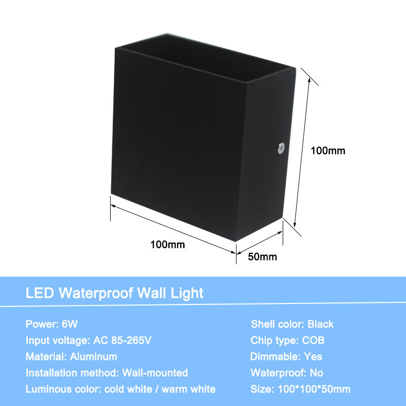 6W moderne Simple créatif extérieur étanche applique LED cour lampes porte lampe terrasse balcon jardin applique murale