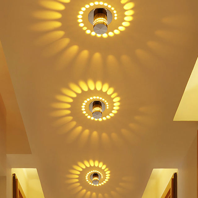 Plafonnier à trou en spirale intégré Éclairage intérieur Applique murale décorative RVB avec contrôleur