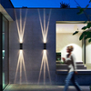 Applique murale décorative extérieure étanche spot carré couloir couloir extérieur trois faisceaux projecteur porte lumière de jardin