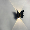 NOUVELLE 6W Haute qualité lampe fantaisie Papillon Étanche Lampe Noir Or Shell applique et veilleuse extérieure