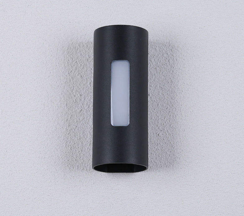 Noir Blanc Décoration Applique Murale Led Carré Rond Haut Et Bas Lumière Ip65 Étanche À Côté Led Cylindre Lumière Applique Murale