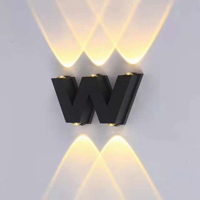 Éclairage mural extérieur à led Appliques murales extérieures à led modernes Lampe privée personnalisable