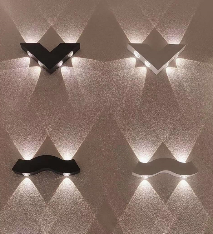 Nordic étanche IP65 4W applique simple led salon fond applique hôtel hall couloir éclairage haut et bas