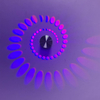 3W RGB avec contrôleur spirale trou applique murale appliques colorées Foyer fête salon couloir décor luminaire intérieur