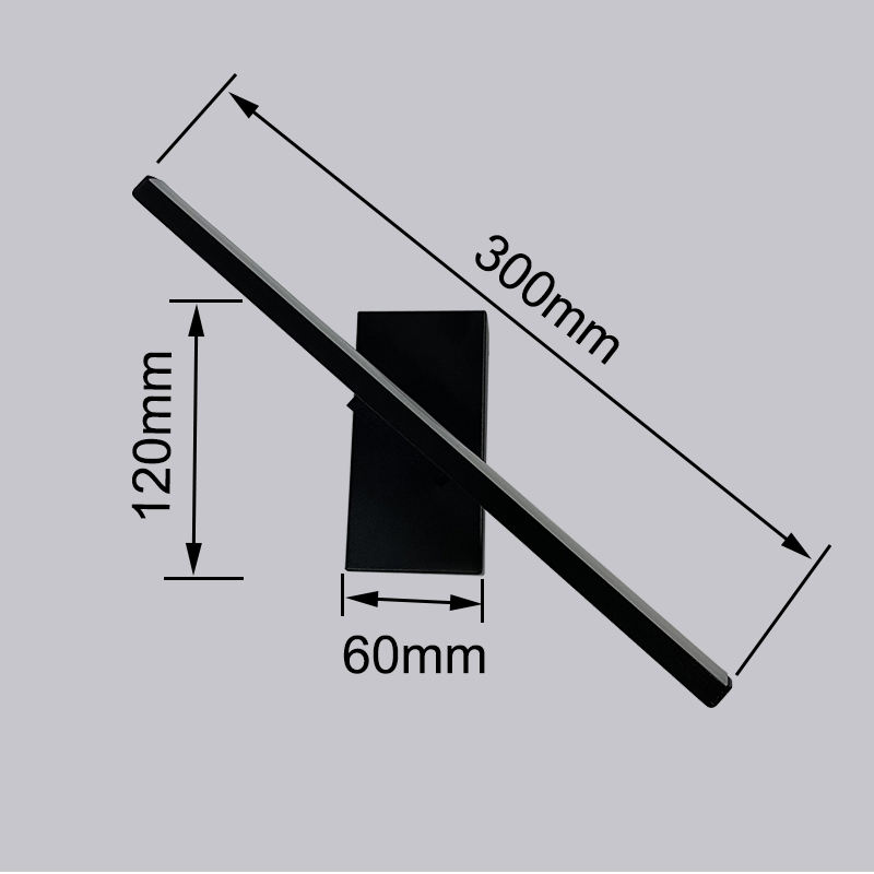Applique murale de chevet de chambre à coucher à angle réglable rotatif éclairage LED intérieur applique murale à bande simple en aluminium