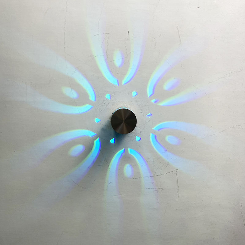 RGB spirale trou mur LED lampe 3W Dimmable spirale lampe avec télécommande Surface installer Mini lumière pour salle de jeu barre nouveau