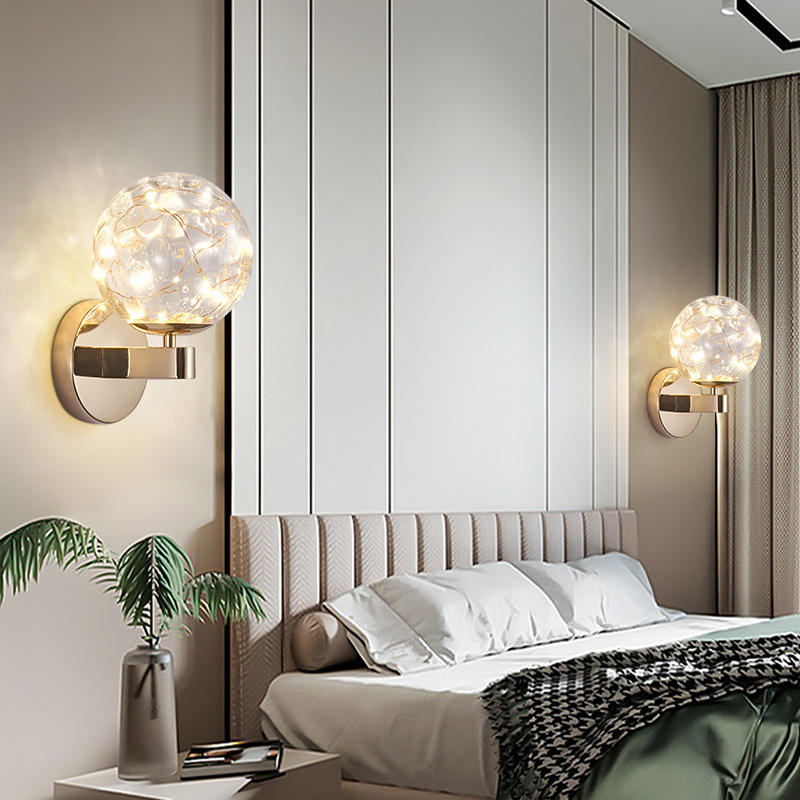 Nordic light Led Wall Lamp Gold Wall Light Spot mur usine gypsophile personnalité salon fond moderne minimaliste chambre chevet or applique murale