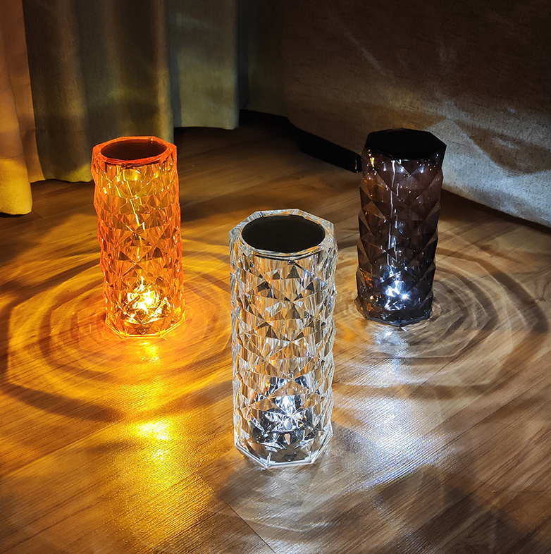 Télécommande atmosphère Rose cristal lampe USB charge salon chambre petite lampe de Table nouvelle lampe de Table 