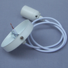 Ensemble de support de lampe en métal standard européen E27 support de lampe en fer E27 fil tressé coloré E27 kit de support de lampe de plafond