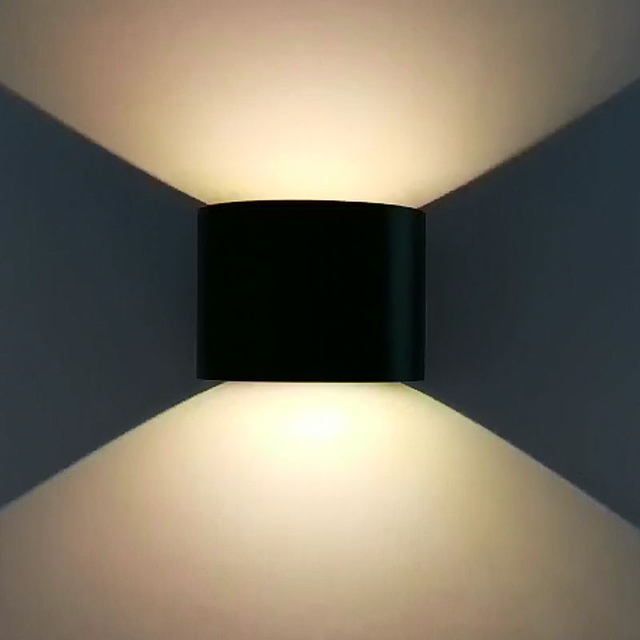 Conception de demi-cercle étanche led applique murale 6W éclairage extérieur avec luminaires à prix direct d'usine appliques lampe