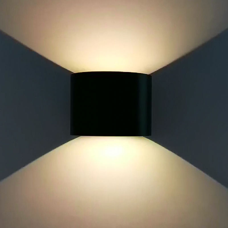 Conception de demi-cercle étanche led applique murale 6W éclairage extérieur avec luminaires à prix direct d'usine appliques lampe
