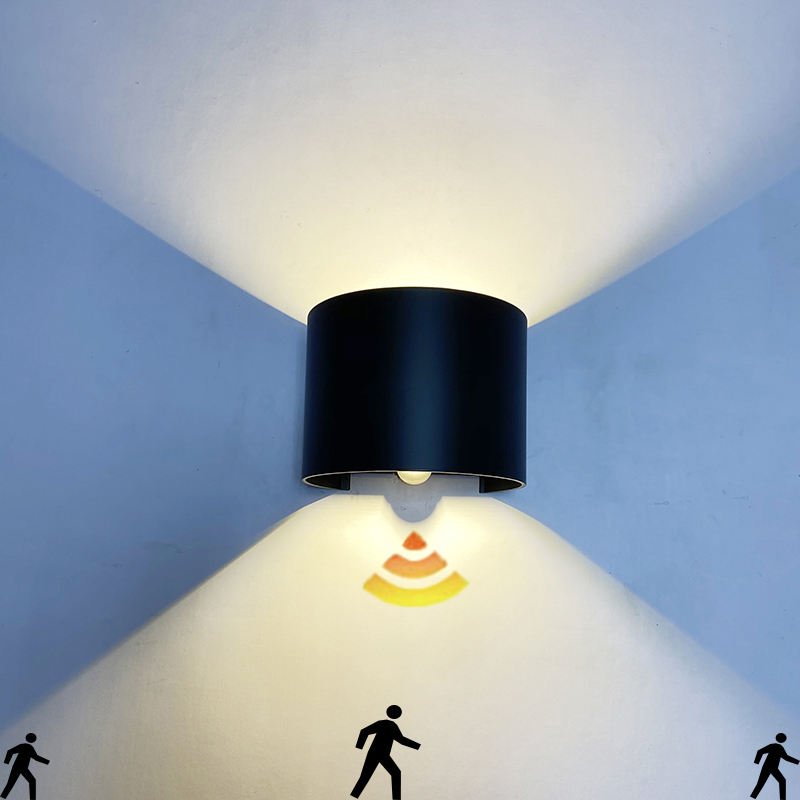 Conception de demi-cercle étanche led applique murale 6W éclairage extérieur avec luminaires à prix direct d'usine appliques lampe