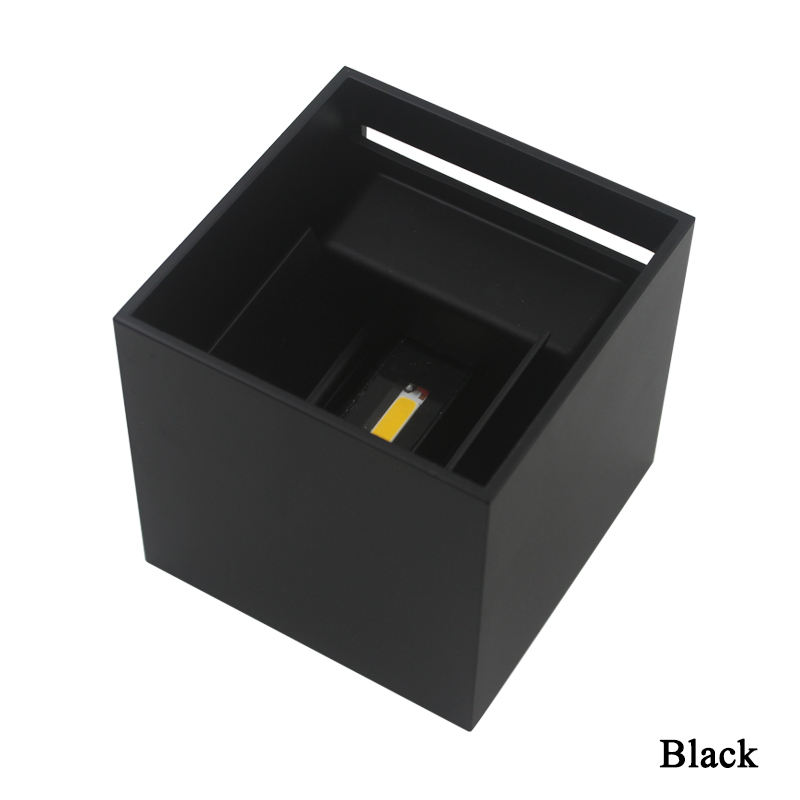 Wandlamp réglable IP65 étanche intérieur et extérieur Cube mur LED lampe salon chambre aluminium haut et bas Led jardin porche lumière