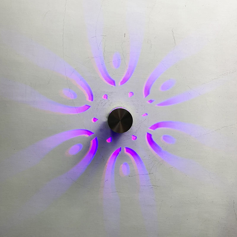 RGB spirale trou mur LED lampe 3W Dimmable spirale lampe avec télécommande Surface installer Mini lumière pour salle de jeu barre nouveau