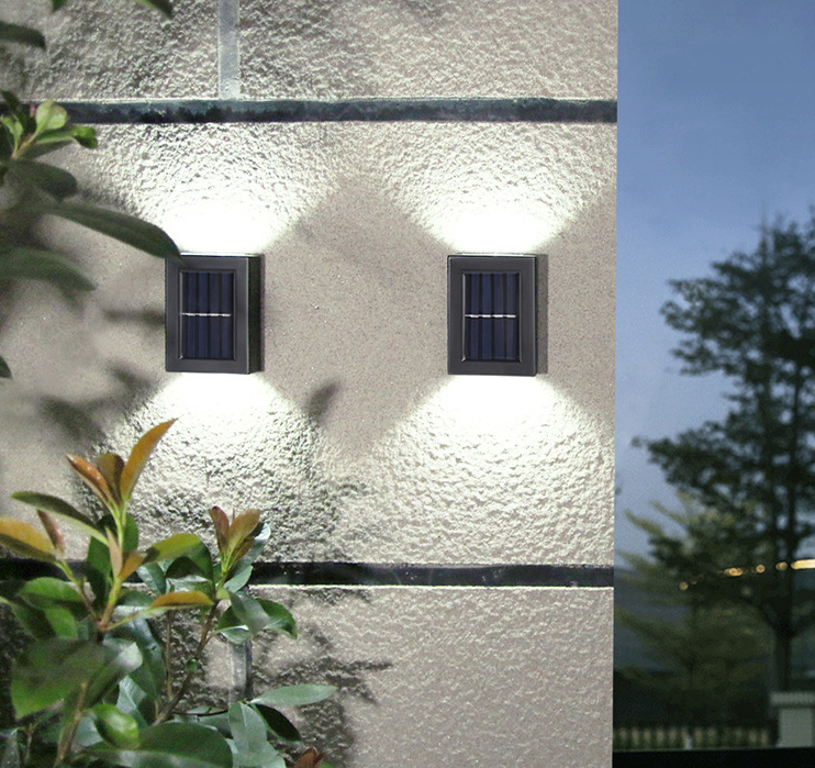 Applique solaire décoration extérieure jardin cour maison étanche haut et bas applique lumineuse lampe de lave-mur extérieur