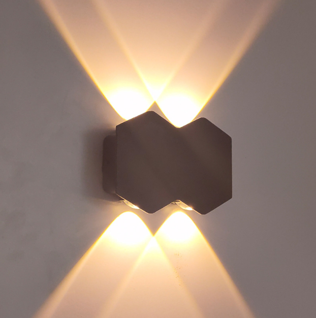 Personnalité nordique applique murale Simple Led salon fond rond applique hôtel Hall couloir éclairage forme de diamant