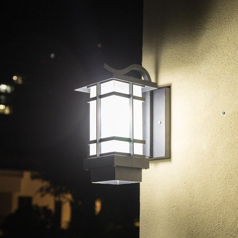 Nouvelle applique extérieure chinoise simple moderne créatif cour lampe couloir étanche mur extérieur balcon applique fabrication