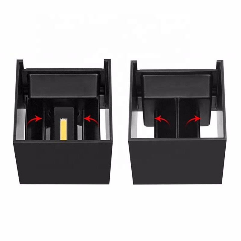 Nouveau Dimmable led wandlamp extérieur étanche ip65 cube applique murale 12w moderne mur LED lampes pour jardin