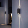 Lampe à Led moderne lumière de faisceau de coquille noire applique murale étanche et veilleuse extérieure haut et bas appliques murales pour la maison