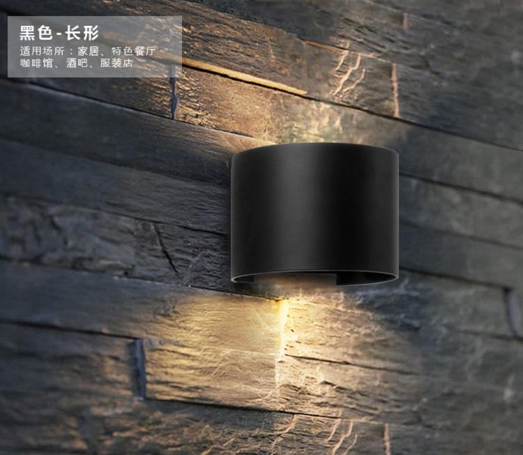 Étanche Demi-Cercle Conception Led Applique Murale 6W Éclairage Extérieur avec Prix Direct Usine Luminaires Lampe Applique
