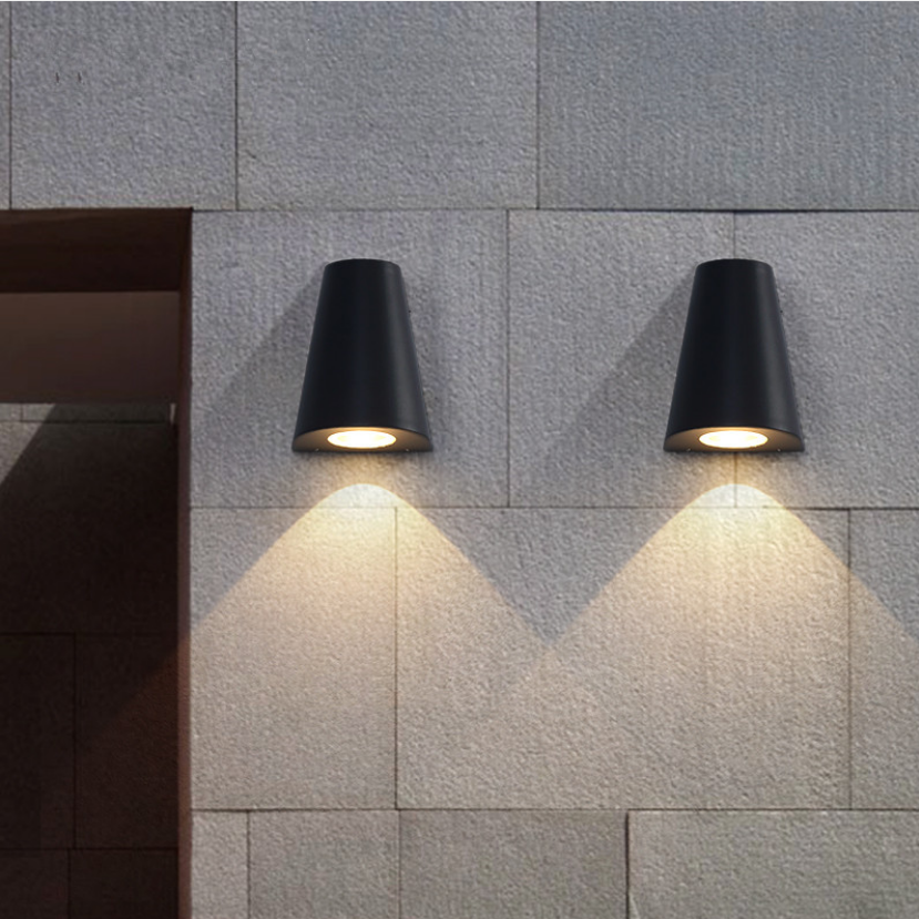 Applique murale LED à tête unique étanche IP65 lampe de couloir de jardin extérieur applique intérieure AC85-265V