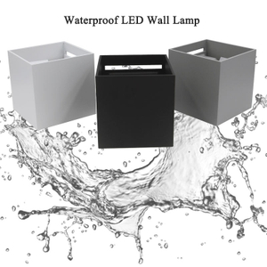Style industriel AC85-265V Étanche IP65 Faisceau Réglable En Aluminium Extérieur LED Cube Étanche Applique Murale