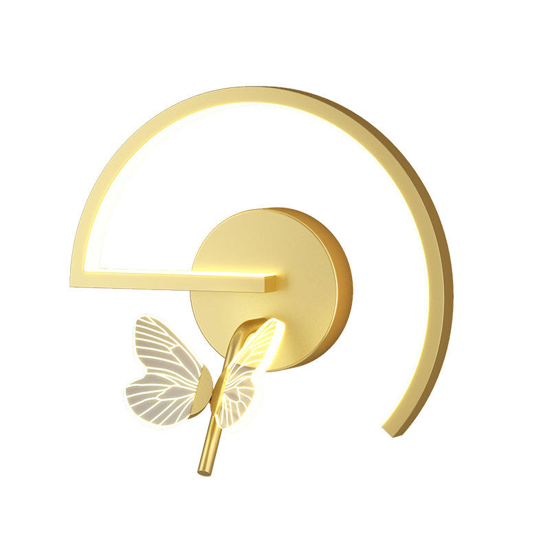 Papillon applique murale luxe chambre chevet moderne minimaliste salon fond nordique créatif allée couloir TV intérieur