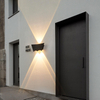 Applique murale extérieure Led lumières Ip65 Surface carrée ronde étanche montée de haut en bas Applique murale extérieure moderne