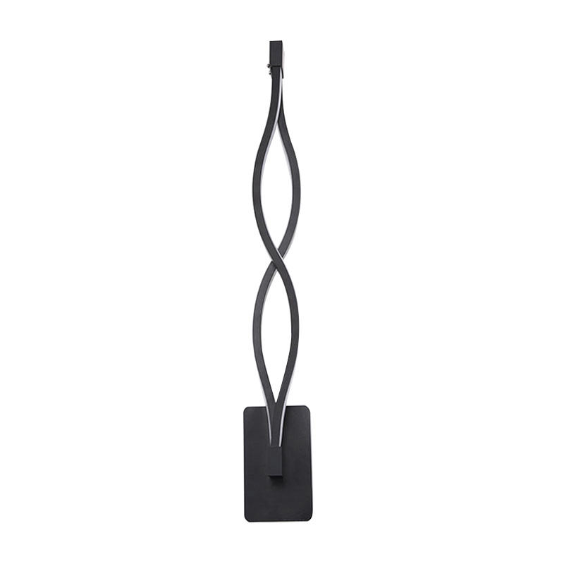 16W décoration de maison moderne forme de vague en aluminium vers le bas lampe de mur LED intérieur mur LED lumière vacances guirlande lumineuse