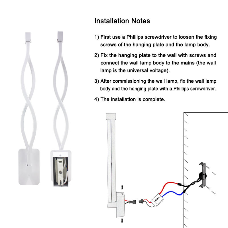 21W LED Wandspot Smart 2.4G Gradation en continu Trois couleurs Salles d'intérieur Applique murale en aluminium avec prix de gros