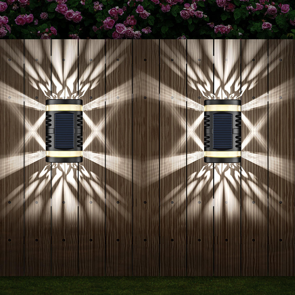 Applique Murale Solaire Jardin Décoration Extérieure Jardin Étanche Éclairage Haut et Bas Décoration Extérieure Induction Wall Washer Light