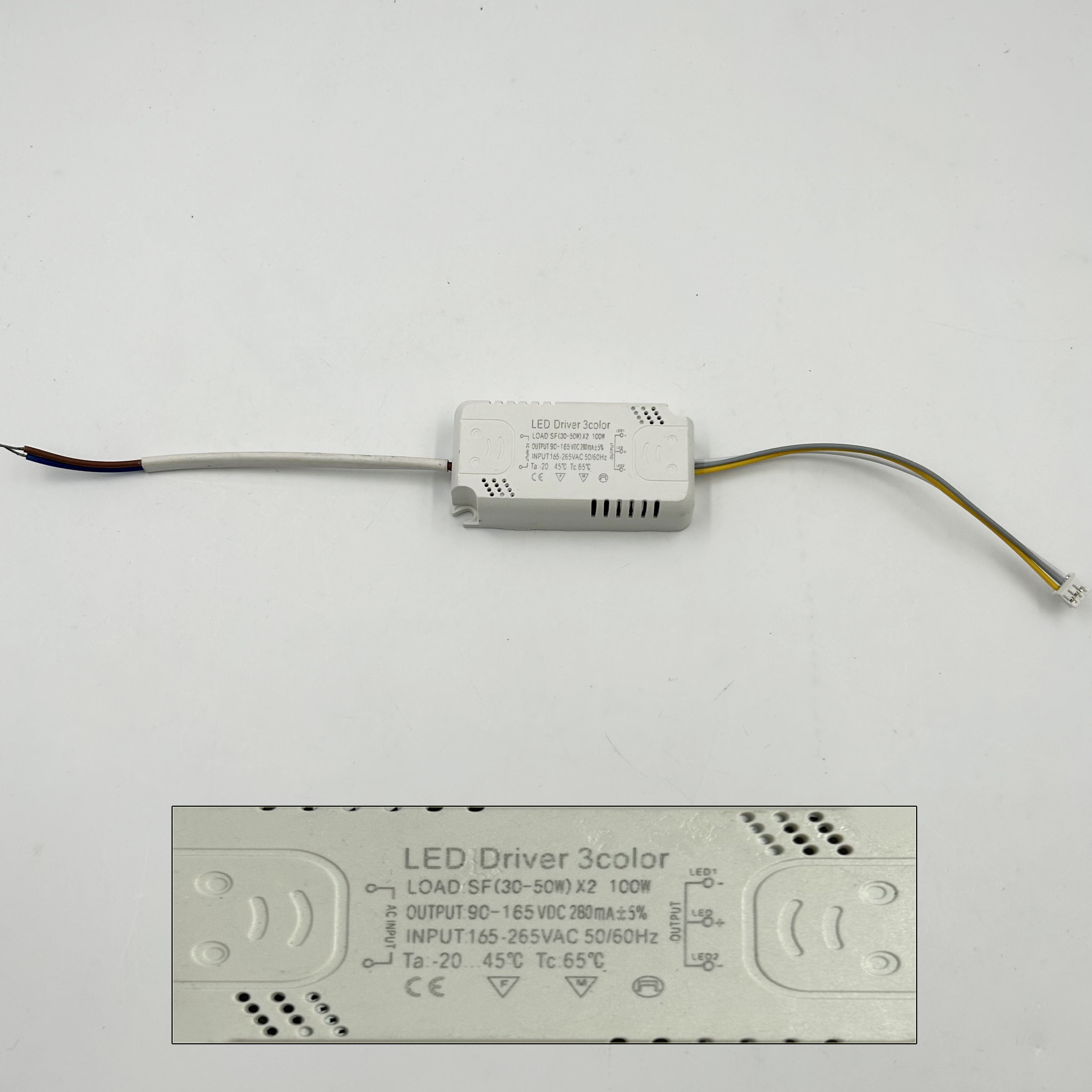 100W 140W 160W transformateurs d'éclairage de conducteur de LED conducteur de température de trois couleurs non-Warterpoof COB alimentation de puce de LED