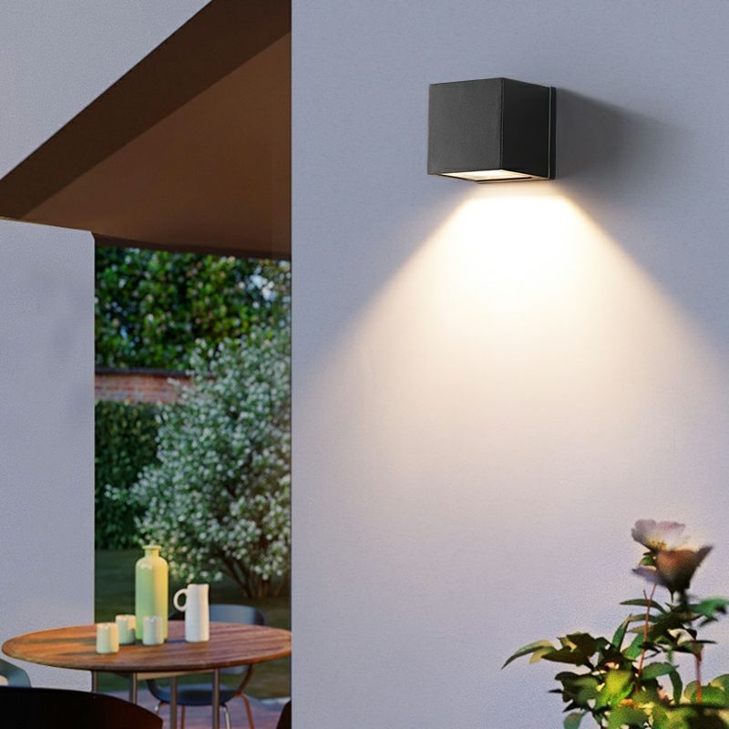 Lumière solaire extérieur applique jardin haut vers le bas étanche en aluminium lumière du soleil applique murale lampe solaire LED lumière extérieure