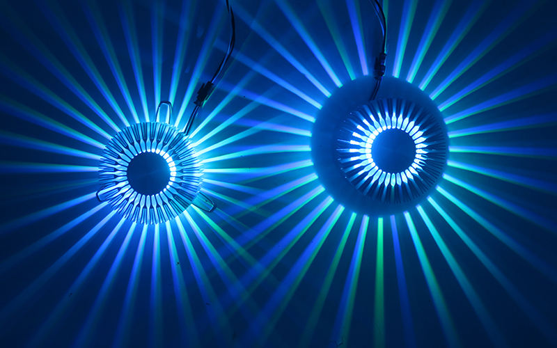 Super beau tournesol 3W RGB AC 220V KTV plafond mur LED lampe chambre chevet escalier lumière salon décoration salle de bain 