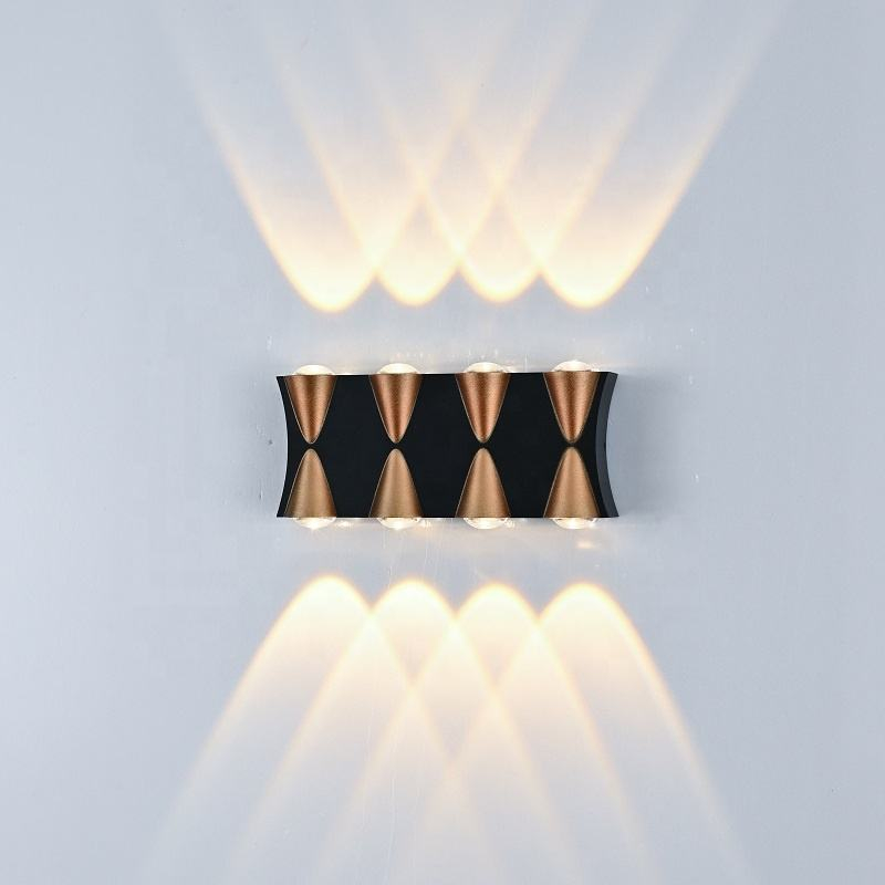 Applique murale moderne à LED étanche IP65 vers le bas 8W éclairage extérieur maison hôtel boutique couloir porche applique murale AC 220V 110V